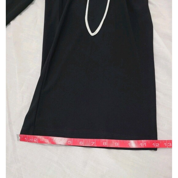 NWT $60 Apt 9 Black White Midi Cropped Wide Leg Ruffled  Sleeve Jumpsuit Sz S - Picture 8 of 12